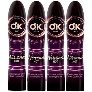 Okey Kayganlaştırıcı Jel 100ML Nirvana Hot (4 Lü Set)