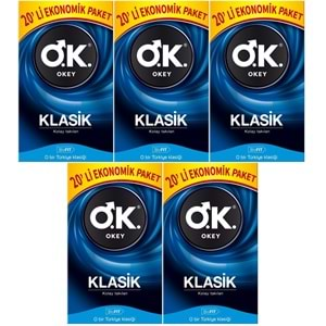 Okey Prezervatif 100 Adet Klasik Ekonomik Pk (5PK*20)