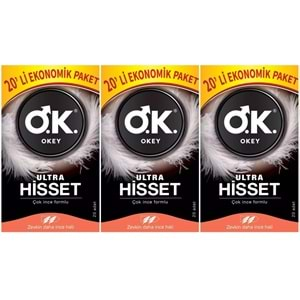 Okey Prezervatif 60 Adet Ultra Hisset Ekonomik Pk (3PK*20)