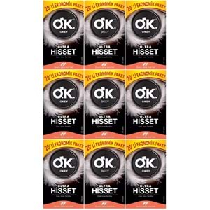 Okey Prezervatif 180 Adet Ultra Hisset Ekonomik Pk (9PK*20)