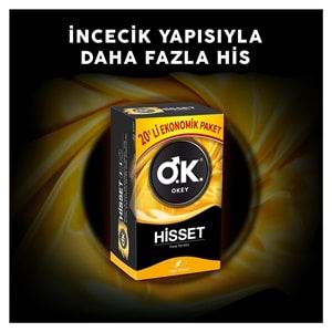 Okey Prezervatif 40 Adet Hisset Ekonomik Pk (2 Li Set)