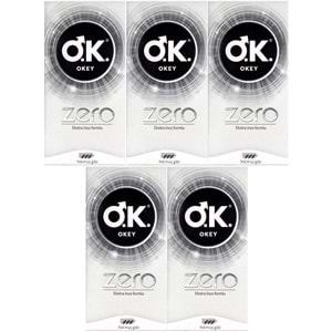 Okey Prezervatif 50 Adet Zero (Ekstra İnce Formlu) (5PK*10)