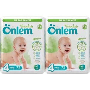 Önlem Bebek Bezi Botanika Beden:4 (4-9KG) Maxi 144 Adet Ekonomik Fırsat Pk