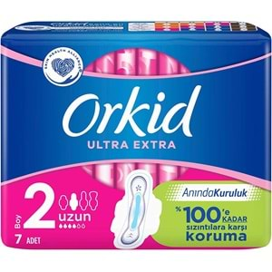 Orkid Hijyenik Ped Ultra Extra Koruma Uzun 63 Adet (9PK*7)