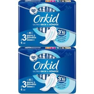 Orkid Hijyenik Ped Ultra Extra Gece&Gündüz 12 Adet (2PK*6)