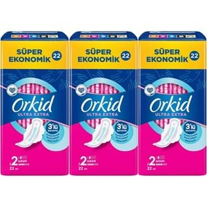 Orkid Hijyenik Ped Ultra Extra Koruma Uzun 66 Adet Süper Ekonomik Pk (3PK*22)