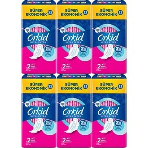 Orkid Hijyenik Ped Ultra Extra Koruma Uzun 132 Adet Süper Ekonomik Pk (6PK*22)