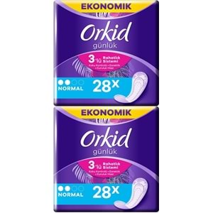 Orkid Günlük Ped Günlük Koruma Normal 56 Adet Ekonomik Paket (Tekli Paketlerde) (2PK*28)