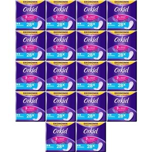 Orkid Günlük Ped Günlük Koruma Normal 504 Adet Ekonomik Paket (Tekli Paketlerde) (18PK*28)