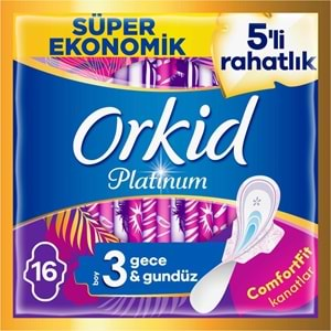 Orkid Platinum Hijyenik Ped Gece & Gündüz 64 Adet (4PK*16) Süper Ekonomik Pk