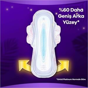 Orkid Platinum Hijyenik Ped Gece Extra 336 Adet (24PK*14) Süper Ekonomik Pk