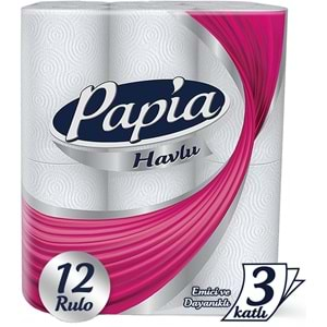 Papia Tuvalet Kağıdı (3 Katlı) 32 Li Pk + 12 Li Paket Kağıt Havlu (3 Katlı)