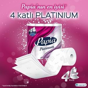 Papia Tuvalet Kağıdı (4 Katlı) 96 Lı Pk Platinum (3PK*32)