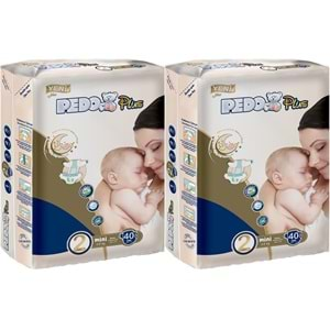 Pedo Plus Bebek Bezi Beden:2 (3-6KG) Mini 80 Adet Jumbo Ekonomik Pk