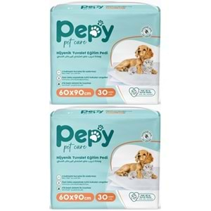 Pepy Evcil Hayvan Tuvalet Eğitim Pedi 60*90CM 60 Adet (2PK*30)