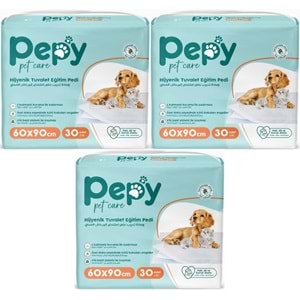 Pepy Evcil Hayvan Tuvalet Eğitim Pedi 60*90CM 90 Adet (3PK*30)