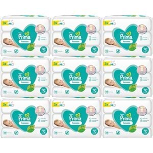 Prima Islak Havlu Mendil Hassas Ciltler İçin Bitki Bazlı Kokusuz (27 Li Set) (9PK*3) 1404 Yaprak