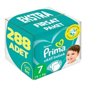 Prima Bebek Bezi Beden:7 (15+KG) XX Large 288 Adet Ekstra Fırsat Pk