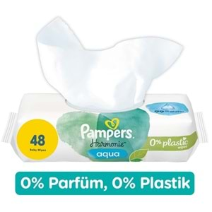 Prima Pampers Harmonie Islak Havlu Mendil Aqua Pure 48 Yaprak 48 Li Set (2304 Yaprak) Organik Pamuk