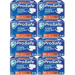 Prosafe Hasta Bezi Yetişkin Bel Bantlı Tekstil Yüzey L-Büyük Boy 240 Adet (8PK*30)