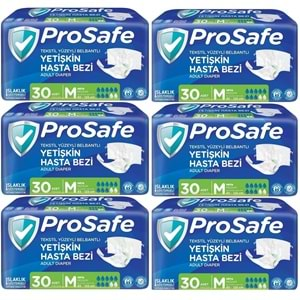 Prosafe Hasta Bezi Yetişkin Bel Bantlı Tekstil Yüzey M-Orta Boy 180 Adet (6PK*30)