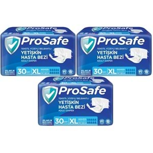 Prosafe Hasta Bezi Yetişkin Bel Bantlı Tekstil Yüzey XL-Extra Large Boy 90 Adet (3PK*30)