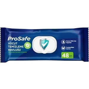 Prosafe Hasta Vücut Temizleme Islak Mendil Havlu 48 Yaprak XL (4 Lü Set) Plastik Kapak