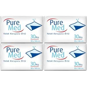 Puremed Hasta Yatak Koruyucu 90*180CM 120 Adet (4PK*30)