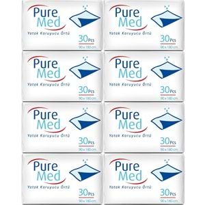 Puremed Hasta Yatak Koruyucu 90*180CM 240 Adet (8PK*30)