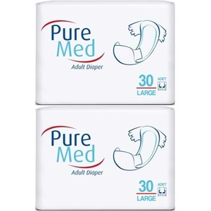 Puremed Hasta Bezi Bel Bantlı Tekstil Yüzey Large L-Büyük 60 Adet (2PK*30)