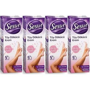 Sesu Tüy Dökücü Krem 40ML Hassas Ciltler (4 Lü Set)