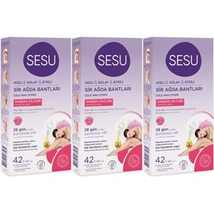 Sesu Sir Ağda Bandı 42 Li Pk Hassas Cilt (3 Lü Set)