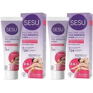 Sesu Tüy Dökücü Krem 100ML Hassas Ciltler (2 Li Set)