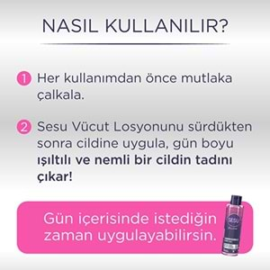 Sesu Simli Cilt Bakım Yağı 150ML (Shımmering Body Oıl) (6 Lı Set)