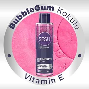 Sesu Vücut Losyonu 175ML/Vücut Peelingi 250ML/Simli Cilt Bakım Yağı 150ML Karma (3 Lü Set)