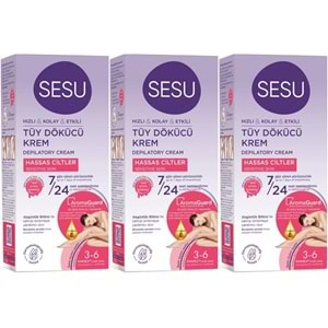 Sesu Tüy Dökücü Krem 40ML Hassas Ciltler/Sensitive (3 Lü Set)