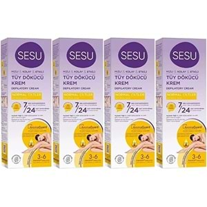 Sesu Tüy Dökücü Krem 100ML Normal Ciltler (4 Lü Set)