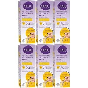 Sesu Tüy Dökücü Krem 100ML Normal Ciltler (6 Lı Set)