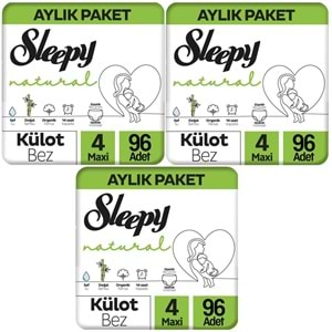 Sleepy Külot Bebek Bezi Natural Beden:4 (7-14KG) Maxi 288 Adet Aylık Ultra Pk