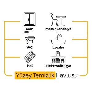 Sleepy Easy Clean Yüzey Temizlik Havlusu 100 Yaprak Arap Sabunlu Plstk Kapak (12 Li Set) 1200 Yaprak