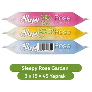 Sleepy Islak Havlu Cep Mendil 15 Yaprak (6 Lı Set) Travel Pk Rose/Garden (2PK*3) 90 Yaprak