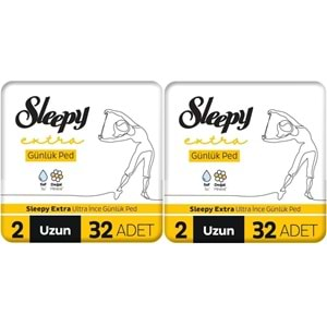 Sleepy Extra Günlük Ped Uzun 64 Adet Standart Pk (2PK*32)