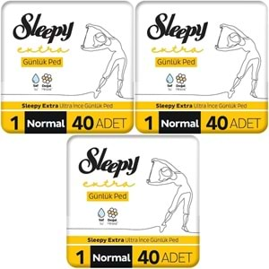 Sleepy Extra Günlük Ped Normal 120 Adet Mega Pk (3PK*40)