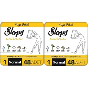 Sleepy Extra Hijyenik Ped Normal 96 Adet Mega Pk (2PK*48)