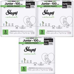 Sleepy Bebek Bezi Natural Beden:5 (11-18KG) Junior 300 Adet Gross Pk (3PK*100)