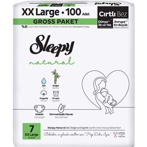 Sleepy Bebek Bezi Natural Beden:7 (20-30KG) XX Large 400 Adet Gross Pk (4PK*100)