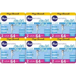 Sleepy Natural Günlük Ped Uzun 384 Adet Mega Pk (6PK*64)