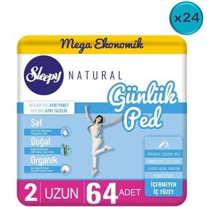 Sleepy Natural Günlük Ped Uzun 1536 Adet Mega Pk (24PK*64)