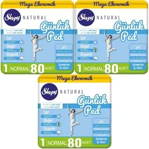 Sleepy Natural Günlük Ped Normal 240 Adet Mega Pk (3PK*80)