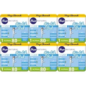 Sleepy Natural Günlük Ped Normal 480 Adet Mega Pk (6PK*80)